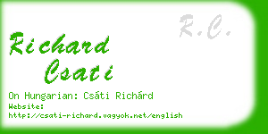 richard csati business card