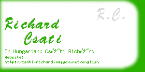 richard csati business card